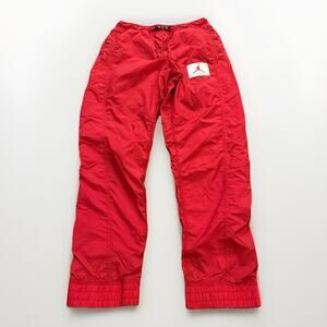 Jordan Mens Red Wings of Flight Drawstring Joggers Windbreaker Pants Size S